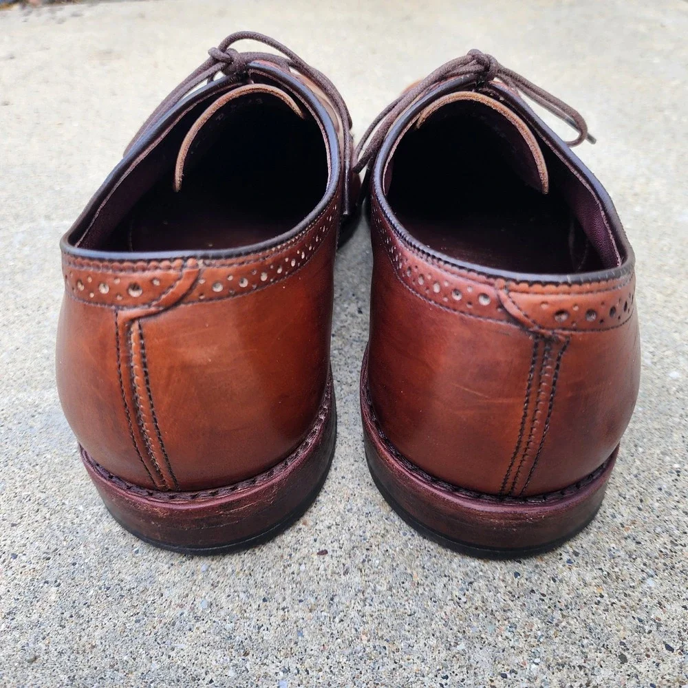 ALLEN EDMONDS CLARKSTON - Mens 12 D - Brown Derby Brogue USA Dress Shoes Preppy